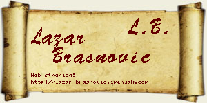 Lazar Brašnović vizit kartica